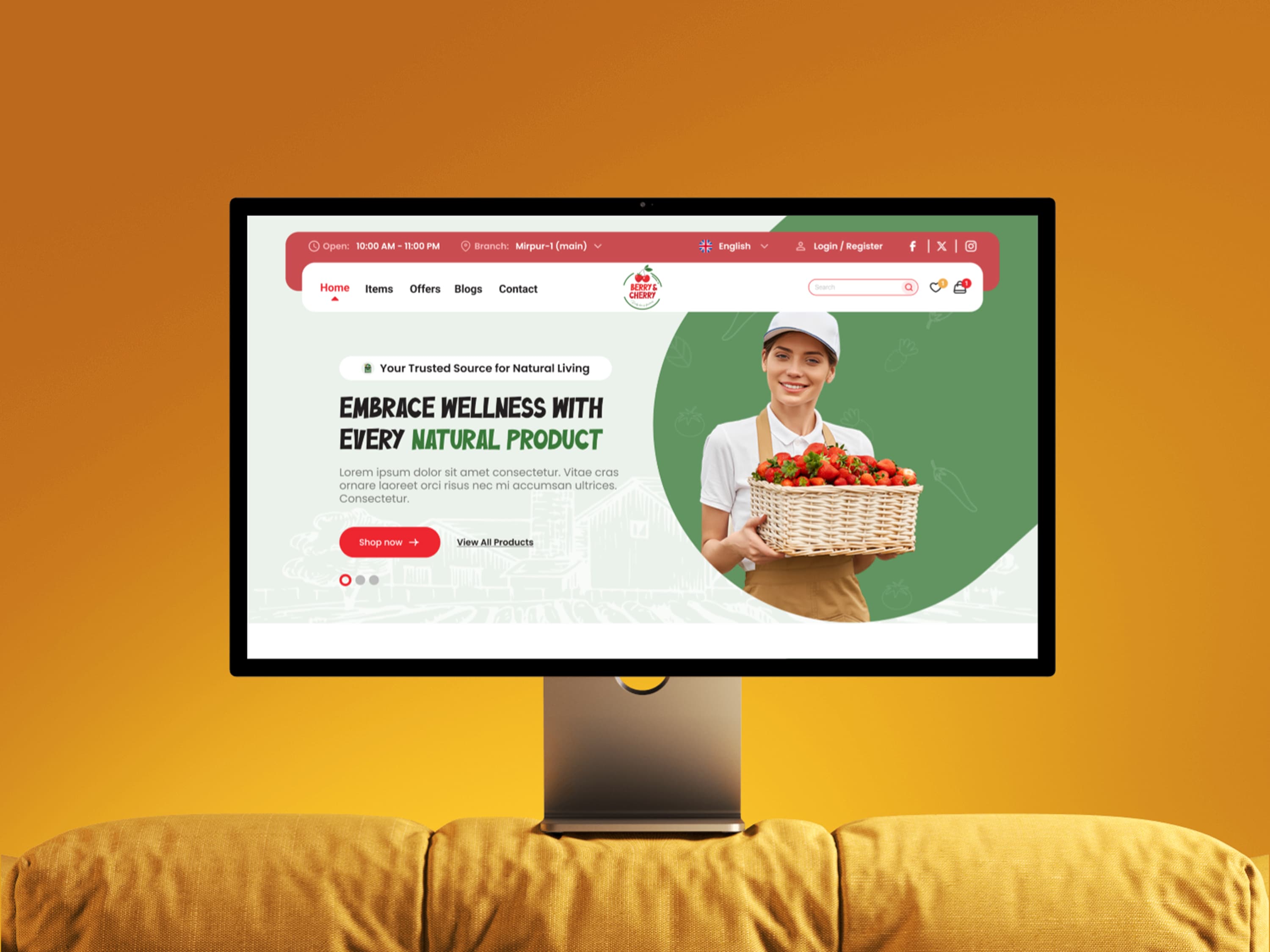 BerryCherry — Fresh Food & Grocery Ecommerce Experience