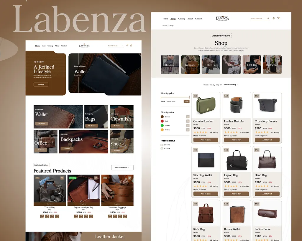 Labenza Ecommerce Platform Design